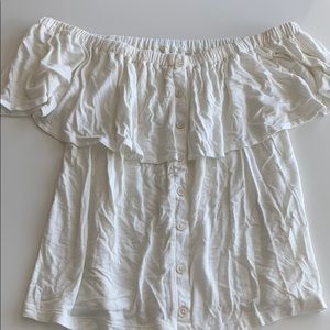 American Eagle Off the Shoulder Cream Size XS